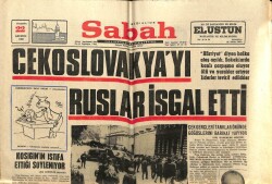 Sabah Gazetesi 22 Ağustos 1968 - Çekoslavakyayı Ruslar İşgal Etti GZ64271 - 1
