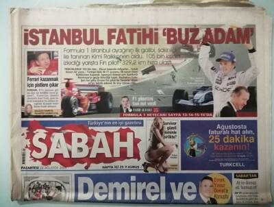 Sabah Gazetesi 22 Ağustos 2005 Erdoğan Çankayaya Çıkarsa Partisi Batar Diyen Kenan Evren ANAP Ve DYPyi Örnek Gösterdi -GZ37620 - 1