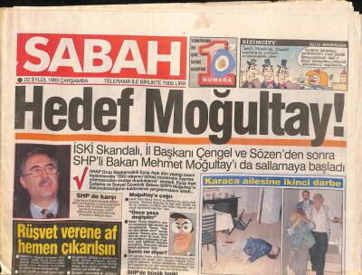 Sabah Gazetesi 22 Eylül 1993 - İngilizler Asil Nadiri Gıyabında Yargılayacak - Kansere Karşı Röntgen Işını GZ96843 - 1