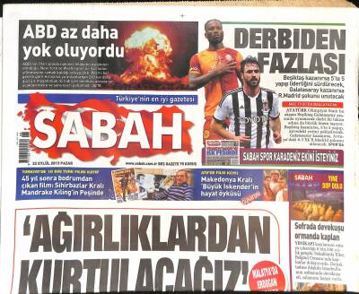 Sabah Gazetesi 22 Eylül 2013 - ABD Az Daha Yok Oluyordu - Esada Karşı 700 Grup Savaşıyor GZ124308 - 1