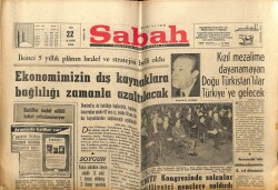 Sabah Gazetesi 22 Kasım 1966 - Kızıl Mezalime Dayanamayan Doğu Türkistanlılar Türkiyeye Gelecek GZ64053 - 2