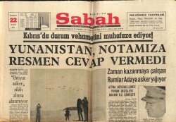 Sabah Gazetesi 22 Kasım 1967 - Yunanistan Notamıza Rağmen Cevap Vermedi GZ64178 - 2