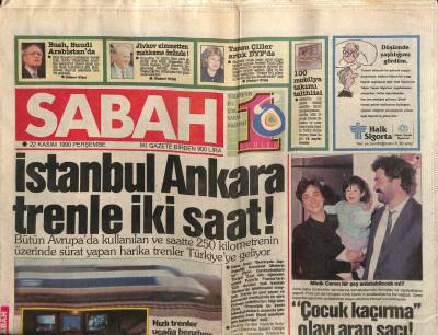 Sabah Gazetesi 22 Kasım 1990 - Sibel Can , Nükhet Duruyu Görünce Dayanamadı GZ81475 - 1
