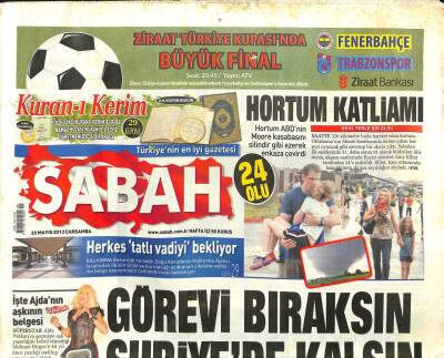 Sabah Gazetesi 22 Mayıs 2013 - İşte Ajda Pekkanın Aşkının Belgesi - Öcalan Televizyonunu Kendi Parasıyla Aldı GZ98434 - 1