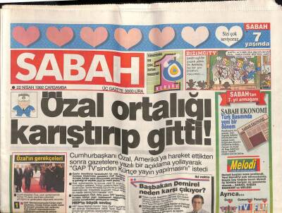 Sabah Gazetesi 22 Nisan 1992 - Ünlü Komedyen Benny Hill Öldü GZ85253 - 1