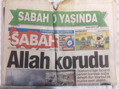 Sabah Gazetesi 22 Nisan 1995 - Tanjuya Şok! Yargıtay Tanju Çolakın Kaçak Oto Kararını Bozdu - GZ21273 - 1