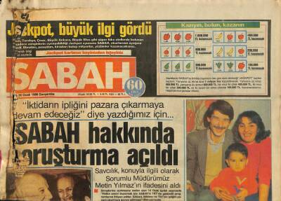 Sabah Gazetesi 22 Ocak 1986 - SABAH Hakkında Soruşturma Açıldı GZ114705 - 1