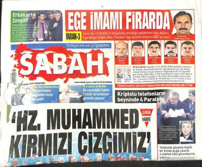Sabah Gazetesi 22 Ocak 2015 - Korkmaz Davasında Polise 10 Yıl Hapis - Kriptolu Telefonların Beyninde 4 Paralelci GZ98421 - 1