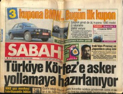 Sabah Gazetesi 23 Ağustos 1990 - Türkiye Körfeze Asker Yollamaya Hazırlanıyor GZ61511 - 1