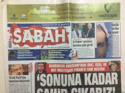 Sabah Gazetesi 23 Ekim 2013 - Sonuna Kadar Sahip Çıkarız GZ29262 - 1