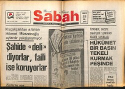 Sabah Gazetesi 23 Eylül 1978 - Hükümet Bir Basın Tekeli Kurmak Peşinde GZ64096 - 2