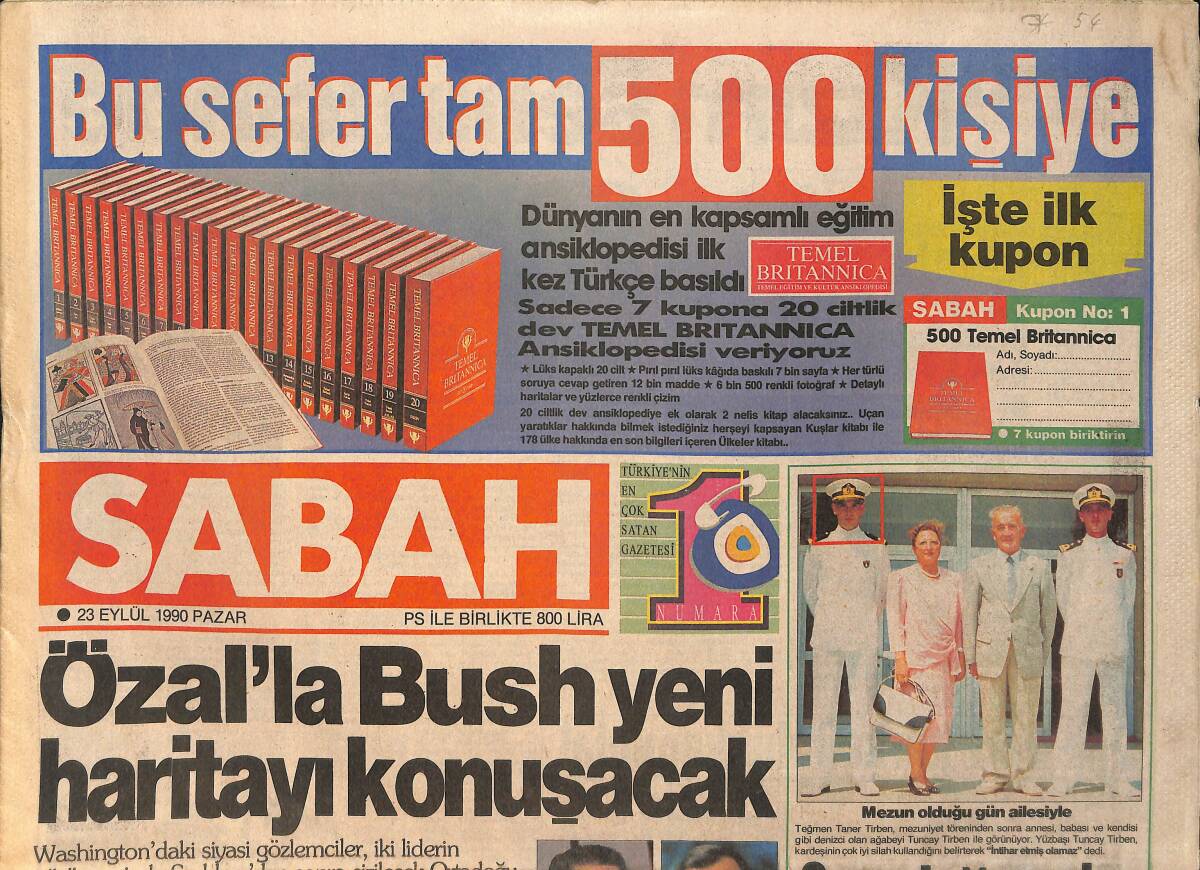 Sabah Gazetesi 23 Eylül 1990 - Oya Peri Kürkçü Dükkanında - Rambo'da Ne Yetenekler Varmış - Cimbom Fırtınası GZ2071 - 1