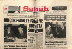 Sabah Gazetesi 23 Haziran 1968 - Bir Çok Fakülte İşgal Ve Boykota Son Verdi GZ64248 - 2