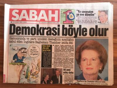 Sabah Gazetesi 23 Kasım 1990 - Demokrasi Böyle Olur GZ1817 - 2