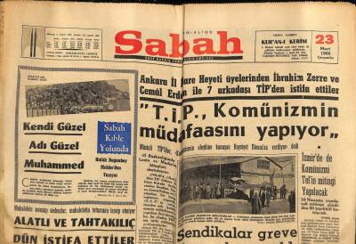 Sabah Gazetesi 23 Mart 1966 - Sendikalar Greve Devam Kararı Aldı GZ74988 - 1