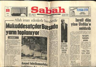 Sabah Gazetesi 23 Mart 1968 - Türk Bulgar Göç Anlaşması İmzalandı GZ63972 - 1