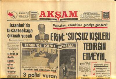 Sabah Gazetesi - 23 Mayıs 1971 - İstanbulda 15 Saat Sokağa Çıkmak Yasak GZ99740 - 1