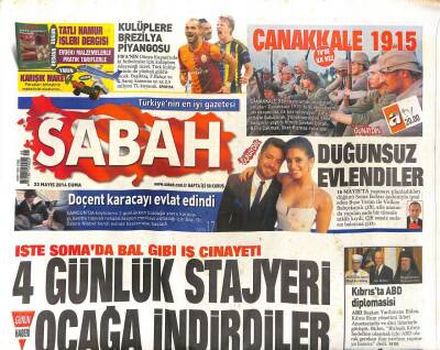Sabah Gazetesi 23 Mayıs 2014 - İsviçrede Nazi Selamı Vermek Artık Suç Değil - Balkanlarda Felaket Büyüyor 538 Kayıp GZ98376 - 1