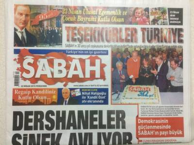 Sabah Gazetesi 23 Nisan 2015 - Dershaneler Sinek Avlıyor GZ47825 - 1