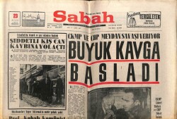 Sabah Gazetesi 23 Ocak 1969 - CKNP Ve CHP Meydan Savaşı Veriyor Büyük Kavga Başladı GZ64021 - 1