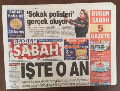 Sabah Gazetesi 23 Ocak 2005 - Türbanlı Kasiyere Danimarkada Ret GZ10075 - 1