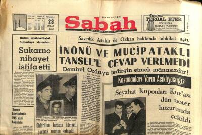 Sabah Gazetesi 23 Şubat 1967 - Savcılık Ataklı İle Özkan Hakkında Tahkikat Açtı GZ77369 - 1