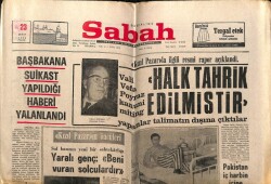 Sabah Gazetesi 23 Şubat 1969 - Kızıl Pazarla İlgili Resmi Rapor Halk Tahrik Edilmiştir GZ63946 - 1
