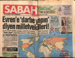 Sabah Gazetesi 23 Şubat 1989 - Evrene Darbe Yapın Diyen Milletvekilleri GZ62883 - 2