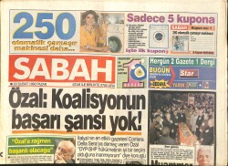 Sabah Gazetesi 23 Şubat 1992 - Cim Bom Artık Acımasız - Mao'nun Torunları GZ3791 - Gökçekoleksiyon