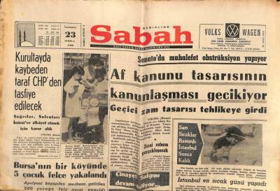 Sabah Gazetesi 23 Temmuz 1966 - Bursanın Bir Köyünde 5 Çocuk Felce Yakalandı GZ80729 - 1
