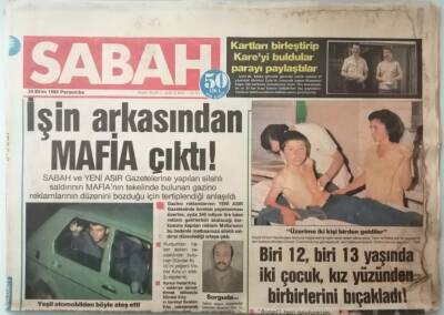 Sabah Gazetesi 24 Ekim 1985 İşin Arkasından Mafia Çıktı -GZ33234 - 1