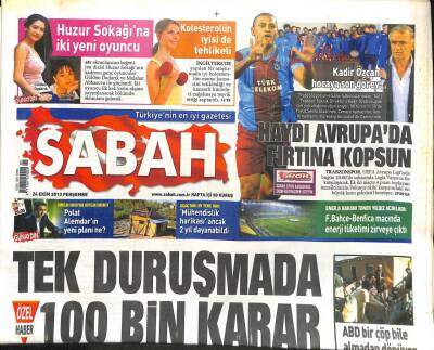 Sabah Gazetesi 24 Ekim 2013 - Trabzonsporun Efsane Futbolcularından , 1461 Trabzon Teknik Direktörü Kadir Özcan Bugün Son Yolculuğuna Uğurlanıyor GZ98483 - 1