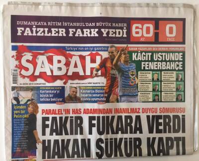 Sabah Gazetesi 24 Ekim 2015 - Kağıt Üstünde Fenerbahçe GZ26971 - 1