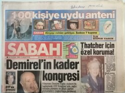Sabah Gazetesi 24 Kasım 1990 Pariste Dehşet Günü - GZ44702 - 1