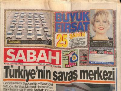 Sabah Gazetesi 24 Kasım 1991 - İstanbul Ve Ankaraya Birer Havaalanı Daha GZ62884 - 2