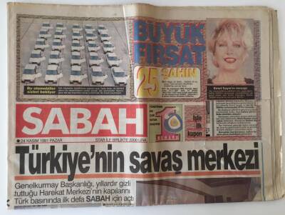 Sabah Gazetesi 24 Kasım 1991 - İstanbul Ve Ankaraya Birer Havaalanı Daha Yapılacak GZ11648 - 2