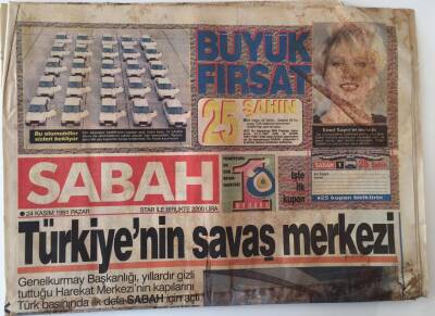 Sabah Gazetesi 24 Kasım 1991 - Türkiyenin Savaş Merkezi Harekat Merkeznin Kapılarını Türk Basınına İlk Defa Sabaha Açtı GZ16060 - 1