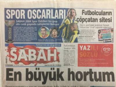 Sabah Gazetesi 24 Mart 2005 - Pompoda ki Vurgun En Büyük Hortum GZ29892 - 1
