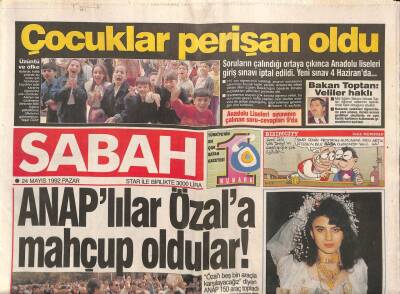 Sabah Gazetesi 24 Mayıs 1992 - Galata Köprüsü Çiçekle Uğurlandı GZ90727 - 1