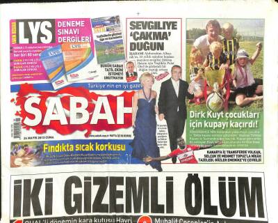 Sabah Gazetesi 24 Mayıs 2013 - Hayri Kozakçıoğlu Gizemli Ölümü GZ107587 - 1