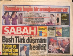 Sabah Gazetesi 24 Nisan 1990 - Liz'den Sonra Jill İçin de Gün Sayılıyor - Bush Türk Düşmanı Kesildi ! GZ157899 - Gökçekoleksiyon