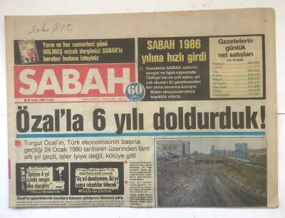Sabah Gazetesi 24 Ocak 1986 - Özalla 6 Yılı Doldurduk GZ7780 - 1