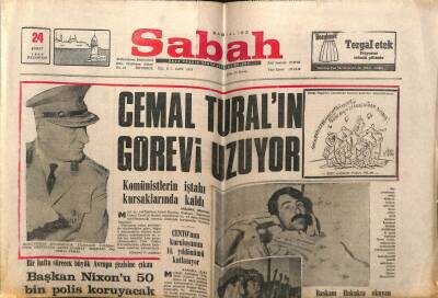 Sabah Gazetesi 24 Şubat 1969 - Cemal Turalın Görevi Uzuyor GZ64097 - 2