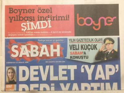 Sabah Gazetesi 25 Aralık 2004 - Devlet Yap Dedi Yaptım GZ50738 - 1