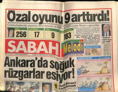 Sabah Gazetesi 25 Ekim 1989 - Doğum Günü Hediyesi GZ56642 - 1