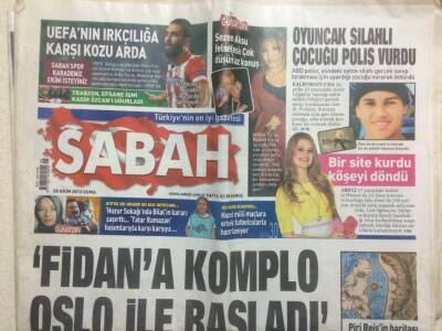 Sabah Gazetesi 25 Ekim 2013 - Hakan Fidana Komplo Oslo İle Başladı GZ29511 - 1