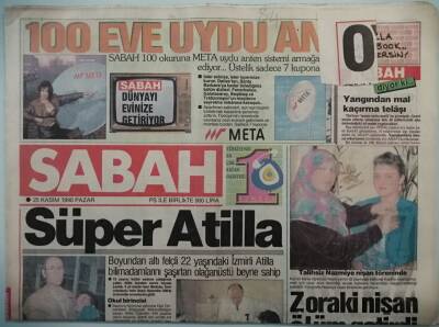 Sabah Gazetesi 25 Kasım 1990 12 Eylül Ekibi Ve ANAP Suç Ortağı - Aydan Şener Kendini Anlattı - GZ44700 - 2