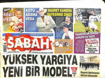 Sabah Gazetesi 25 Kasım 2012 - Yüksek Yargıya Yeni Bir Model GZ107299 - 1