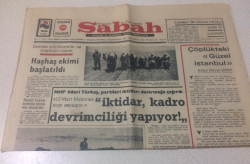 Sabah Gazetesi 25 Mart 1974 - MHP Lideri Türkeş Partileri İktidarı Devirmeye Çağırdı - GZ15435 - 2