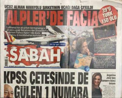 Sabah Gazetesi 25 Mart 2015-Kpss Çetesinde de Gülen GZ45052 - 2